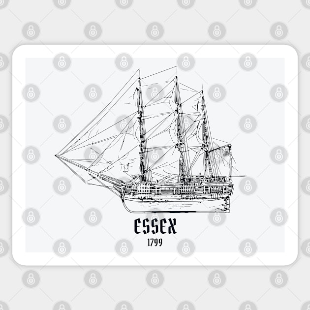 Essex 1799 Ship Sticker by Lakeric